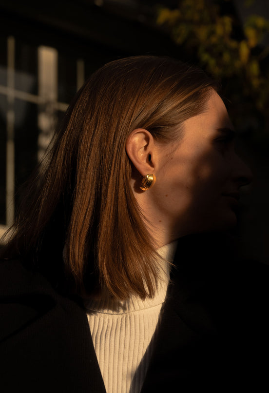 Boucles dorées montclair plaqué or 18k