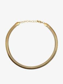 Collier serpent doré en acier inoxydable